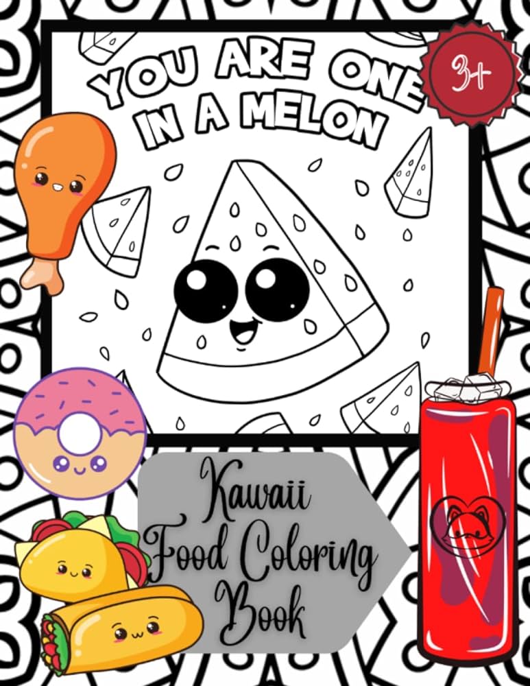 Kawaii food coloring book kawaii coloring book for children a collection of cute fun simple and