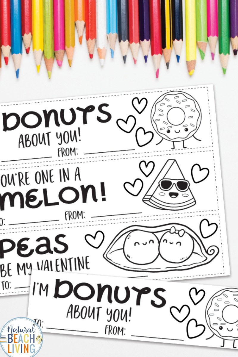 Valentine printable bookmarks for kids
