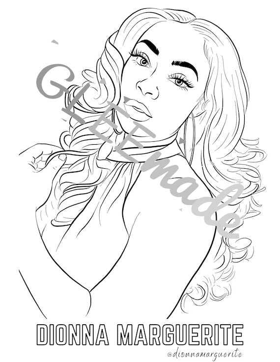Hair slaying coloring book digital download black hairstyles black art female influencer blogger youtuber