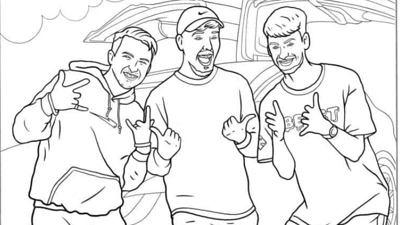 Mr beast coloring page successful tips and tricks to color his logo