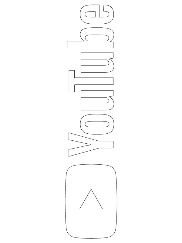 Youtube logo coloring page