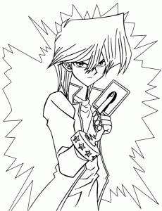 Yu gi oh coloring pages for kids