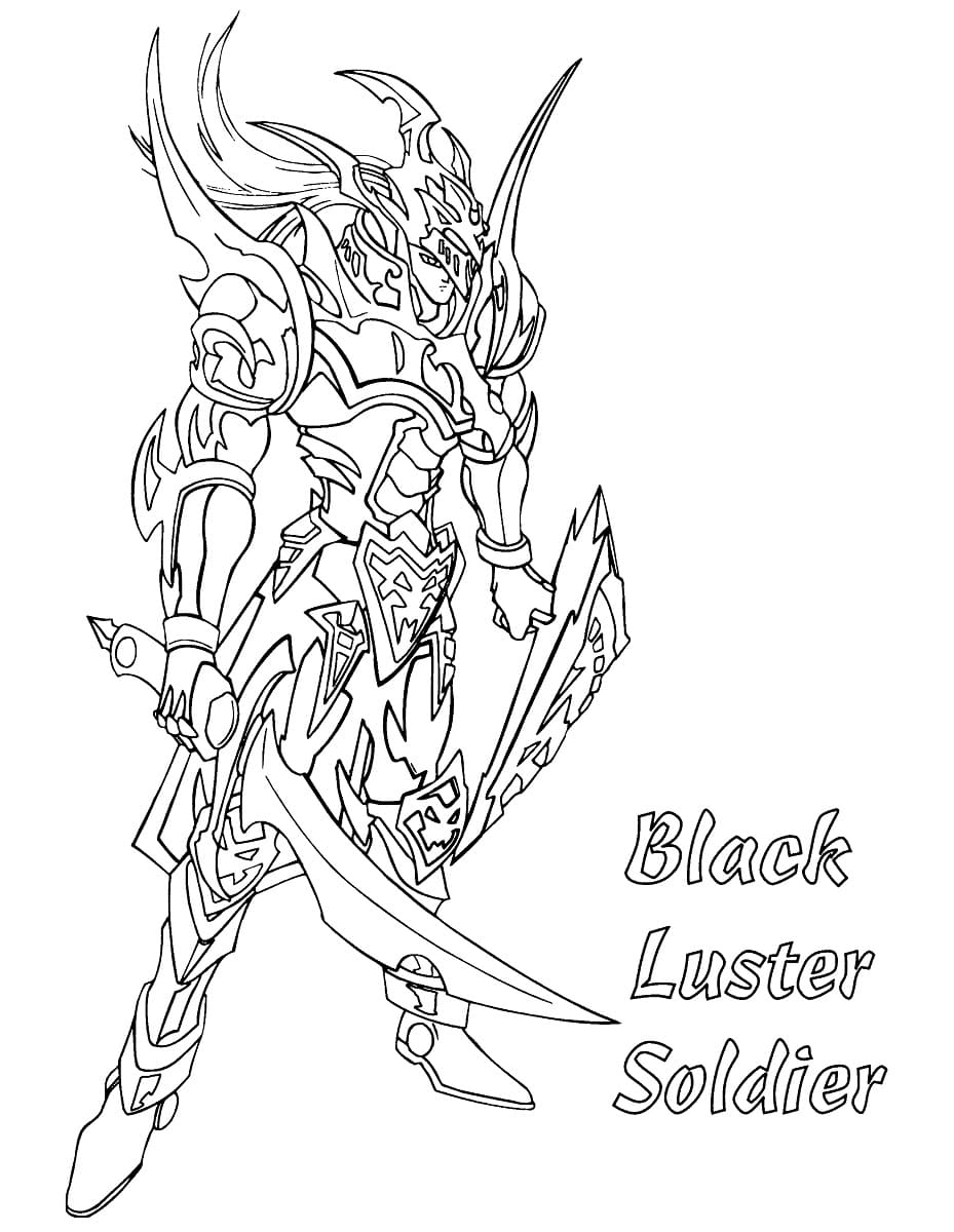 Black luster soldier coloring page