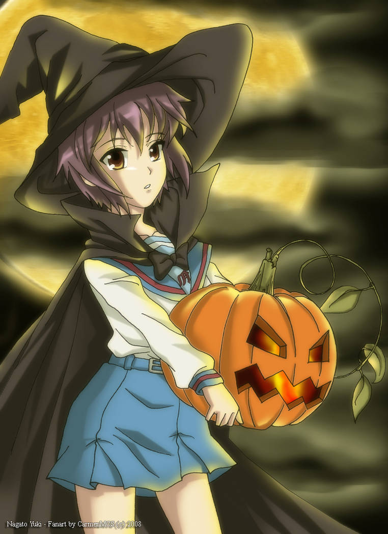 Yuki nagato halloween witch by carmenmcs on