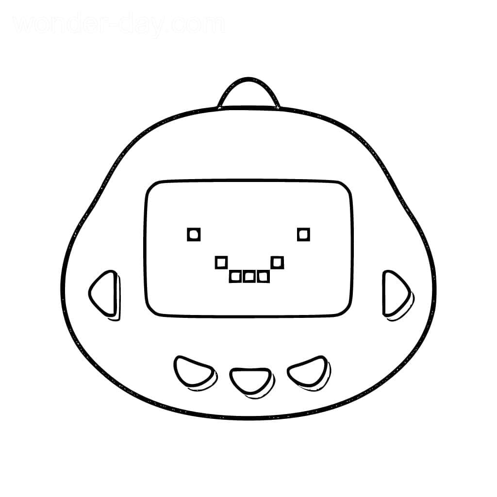 Tamagochi coloring pages