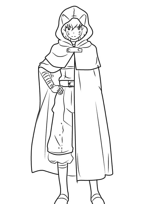 Yuki from sword art online coloring page