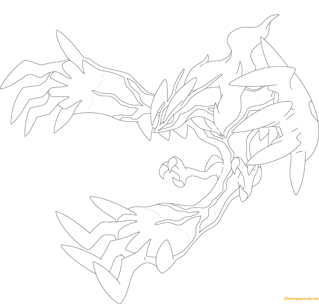 Yveltal pokemon coloring page