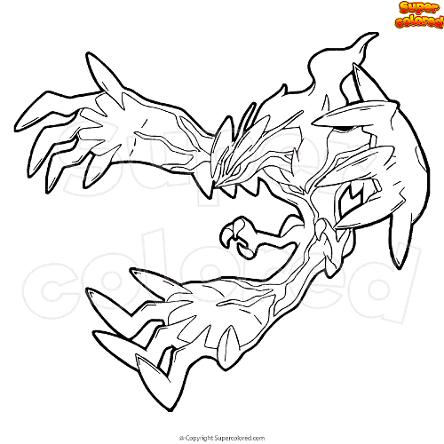 Coloring page pokemon yveltal