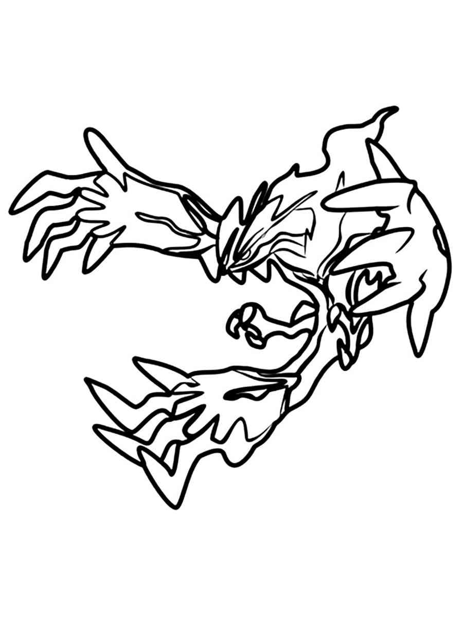 Yveltal pokemon coloring pages