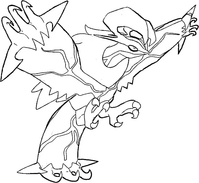 Printable yveltal pokemon fãrbung seite