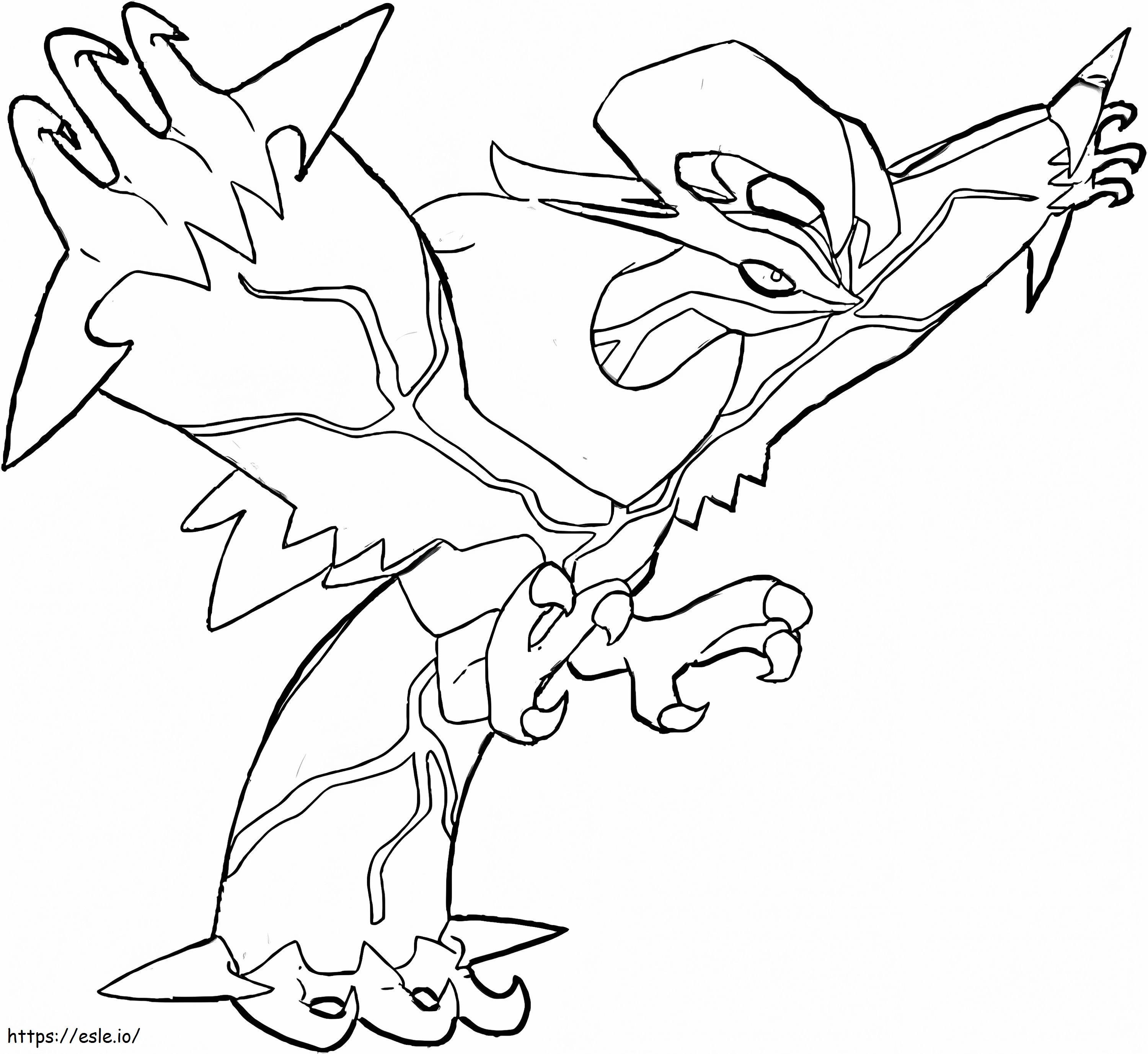 Printable yveltal pokemon coloring page