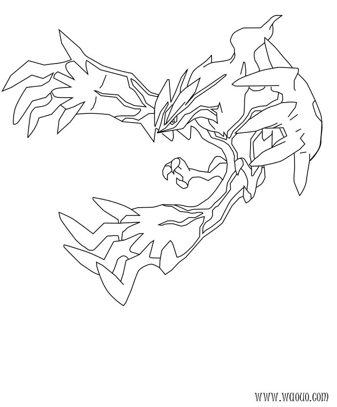 Yveltal pokemon x and y coloring page