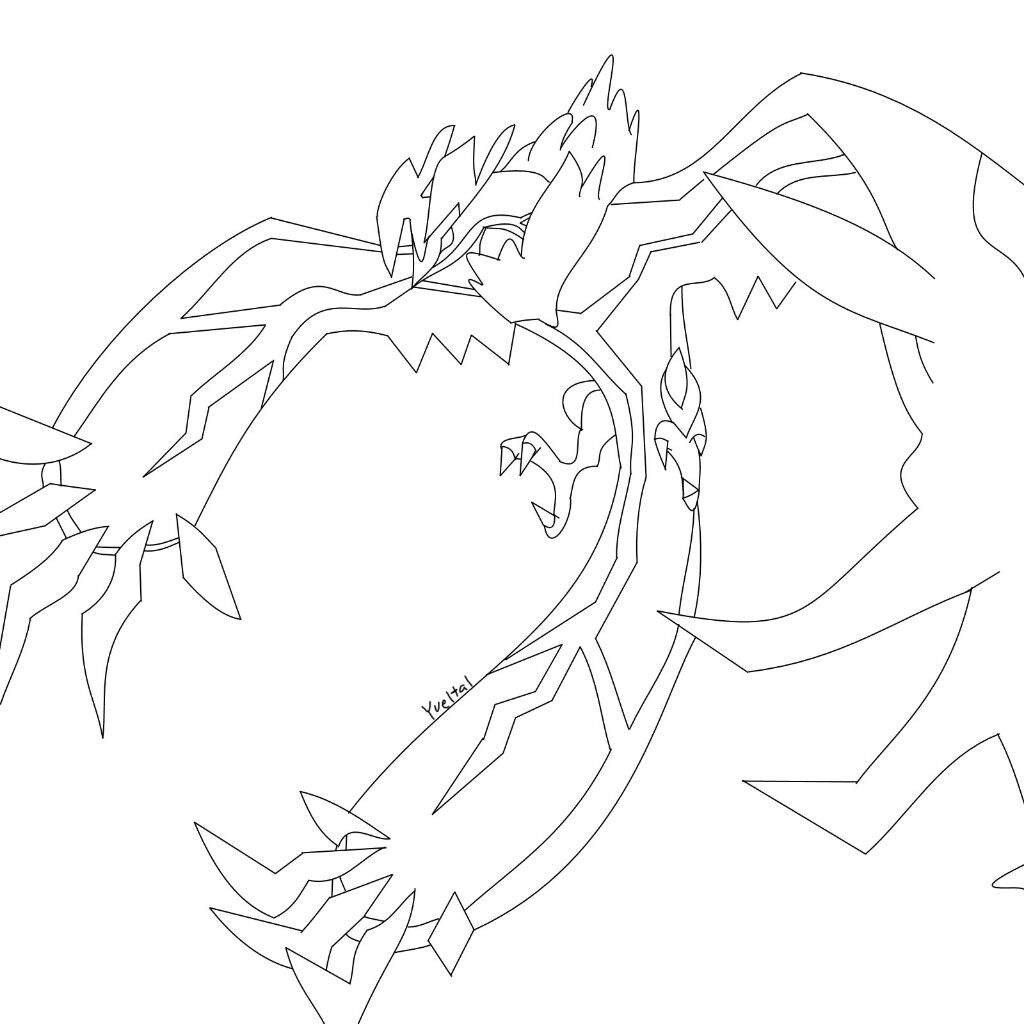 Blue yveltal my art pokãmon amino
