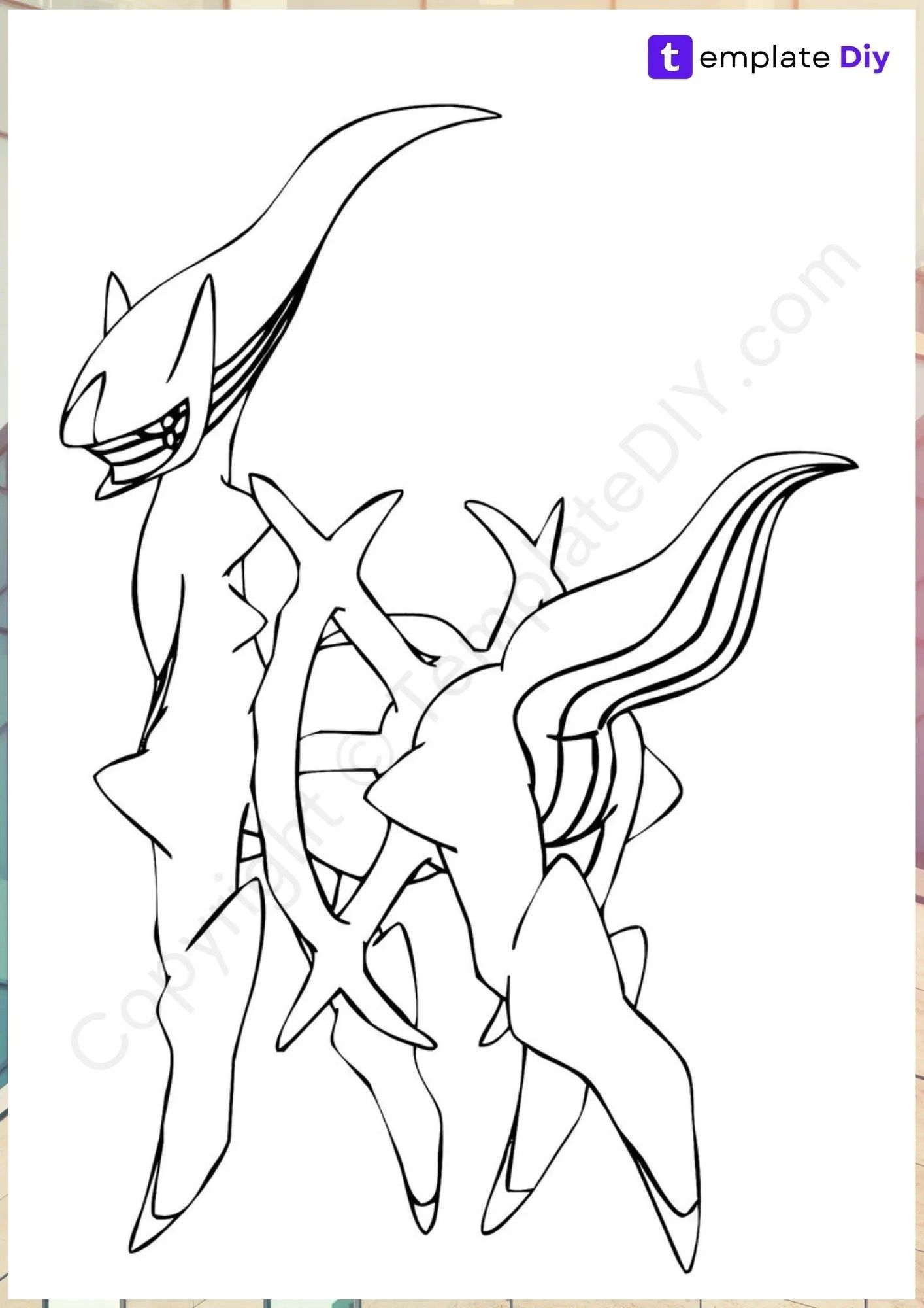 Printable mega pokemon coloring pages in pdf
