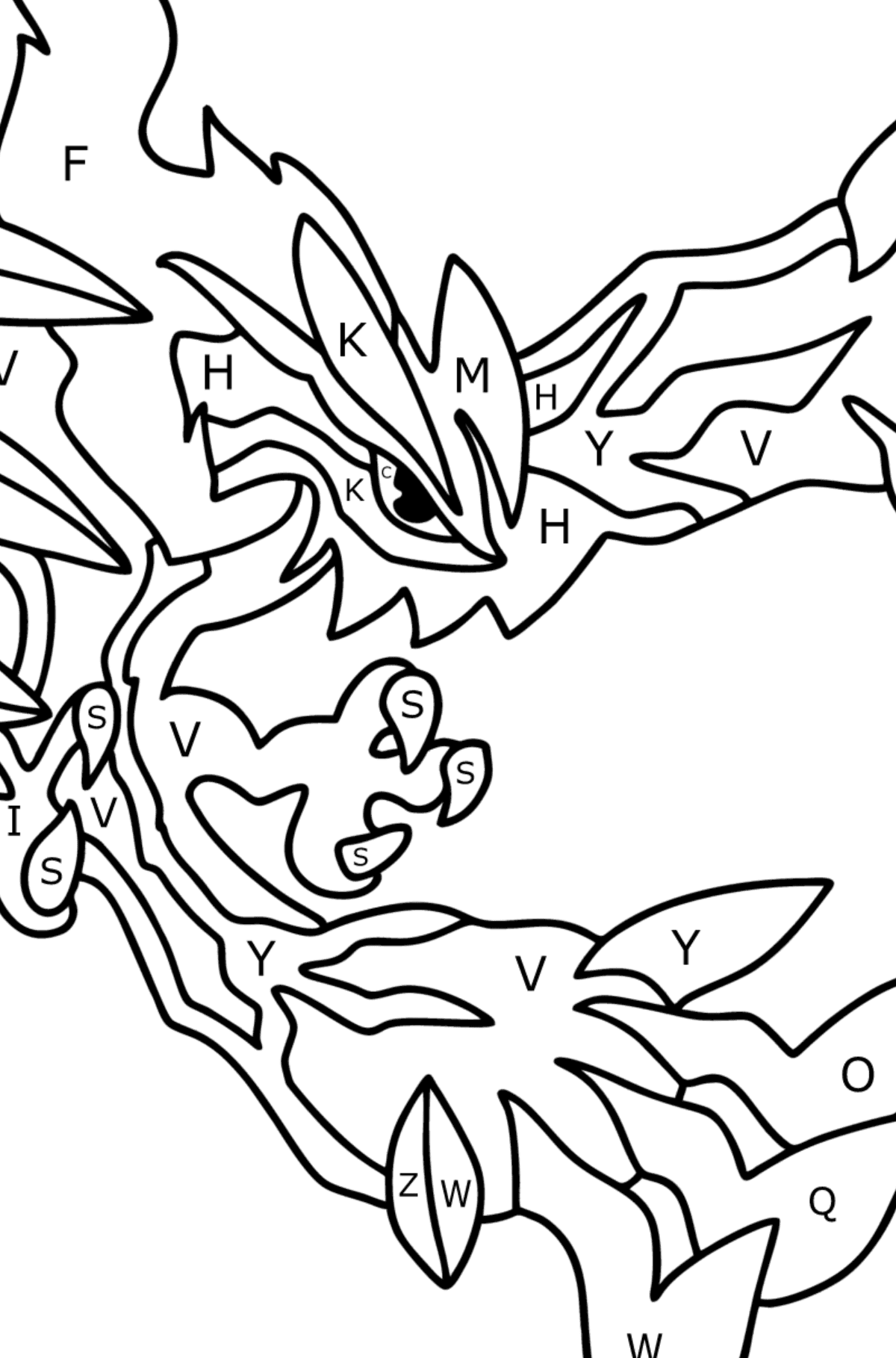 Colouring page pokãmon x and y yveltal â online and print for free