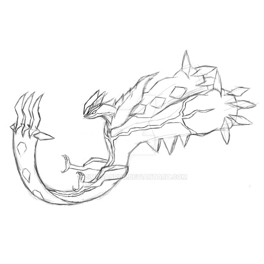 Yveltal sketch by zimosaurus on