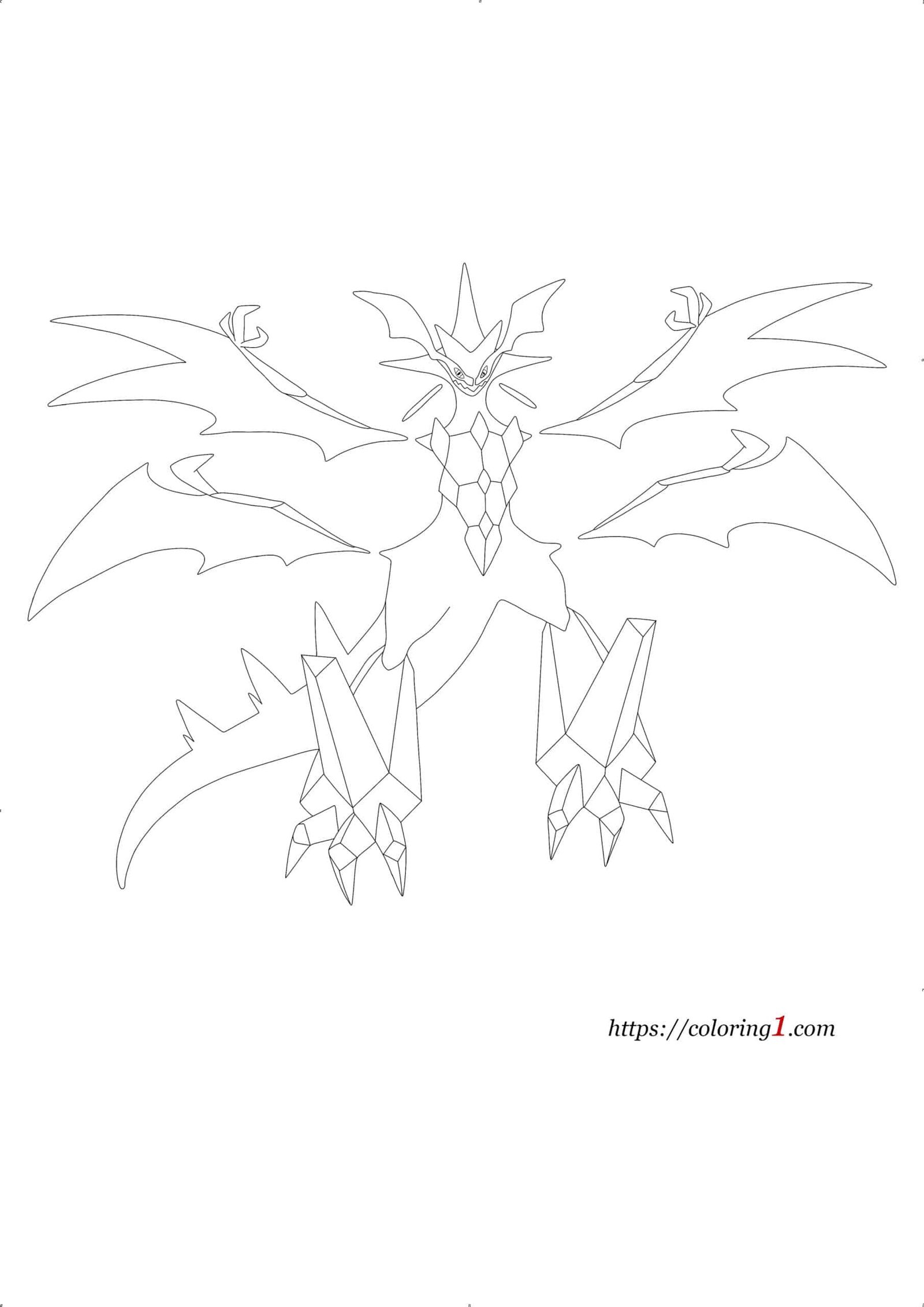Pokemon ultra necrozma coloring pages