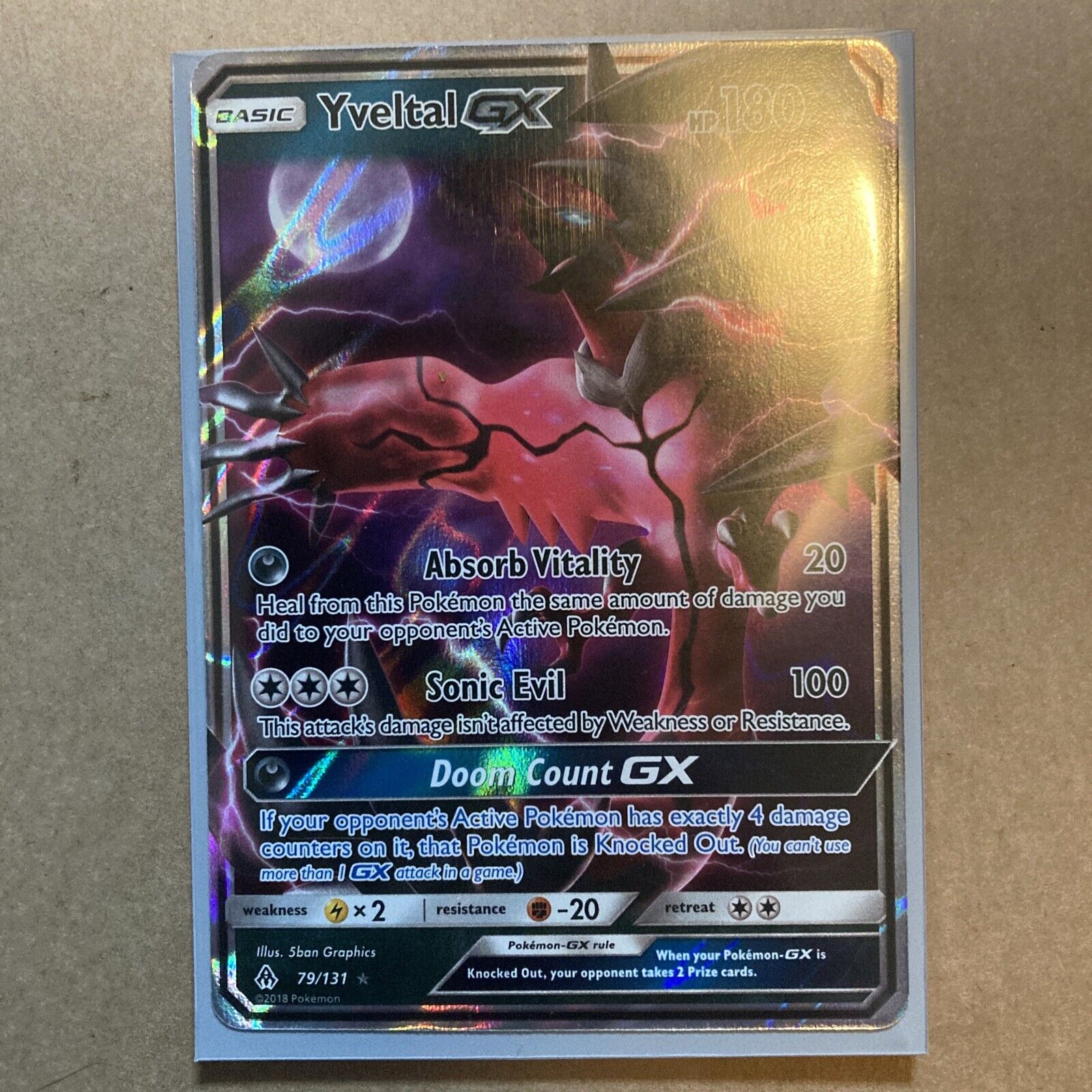 Yveltal gx full art pokemon card