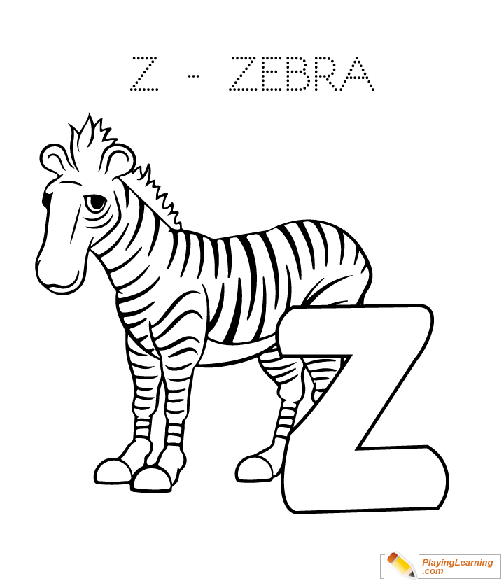 Z is for zebra coloring page free z is for zebra coloring page