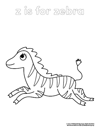 Zebra coloring page