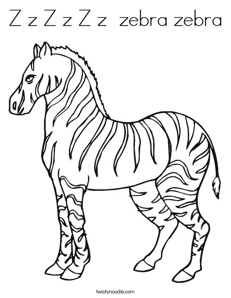 Z z z z z z zebra zebra coloring page