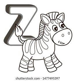 Vector coloring book alphabet capital letters stock vector royalty free