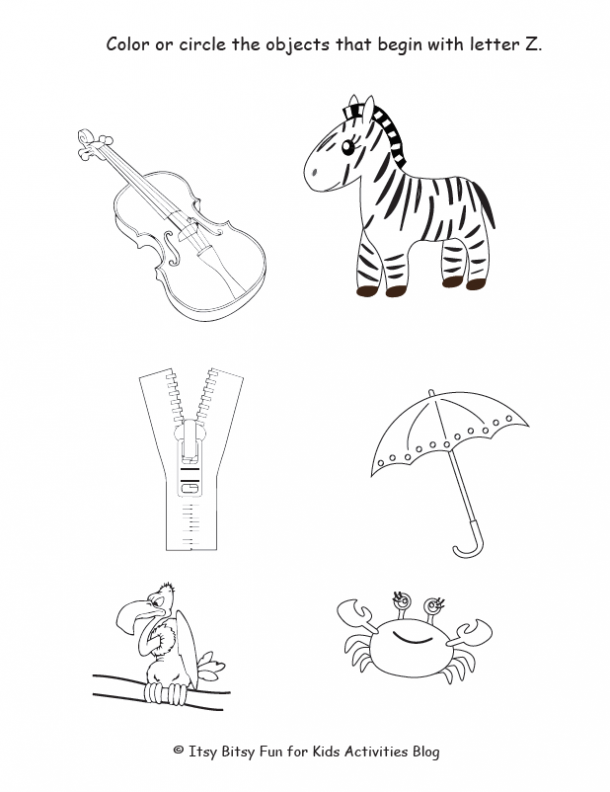 Free letter z worksheets for preschool kindergarten kids activities blog