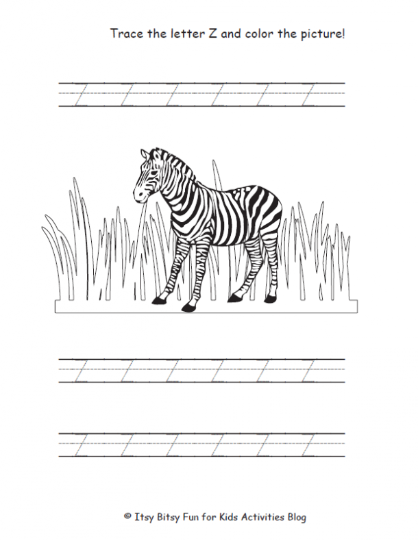 Free letter z worksheets for preschool kindergarten kids activities blog