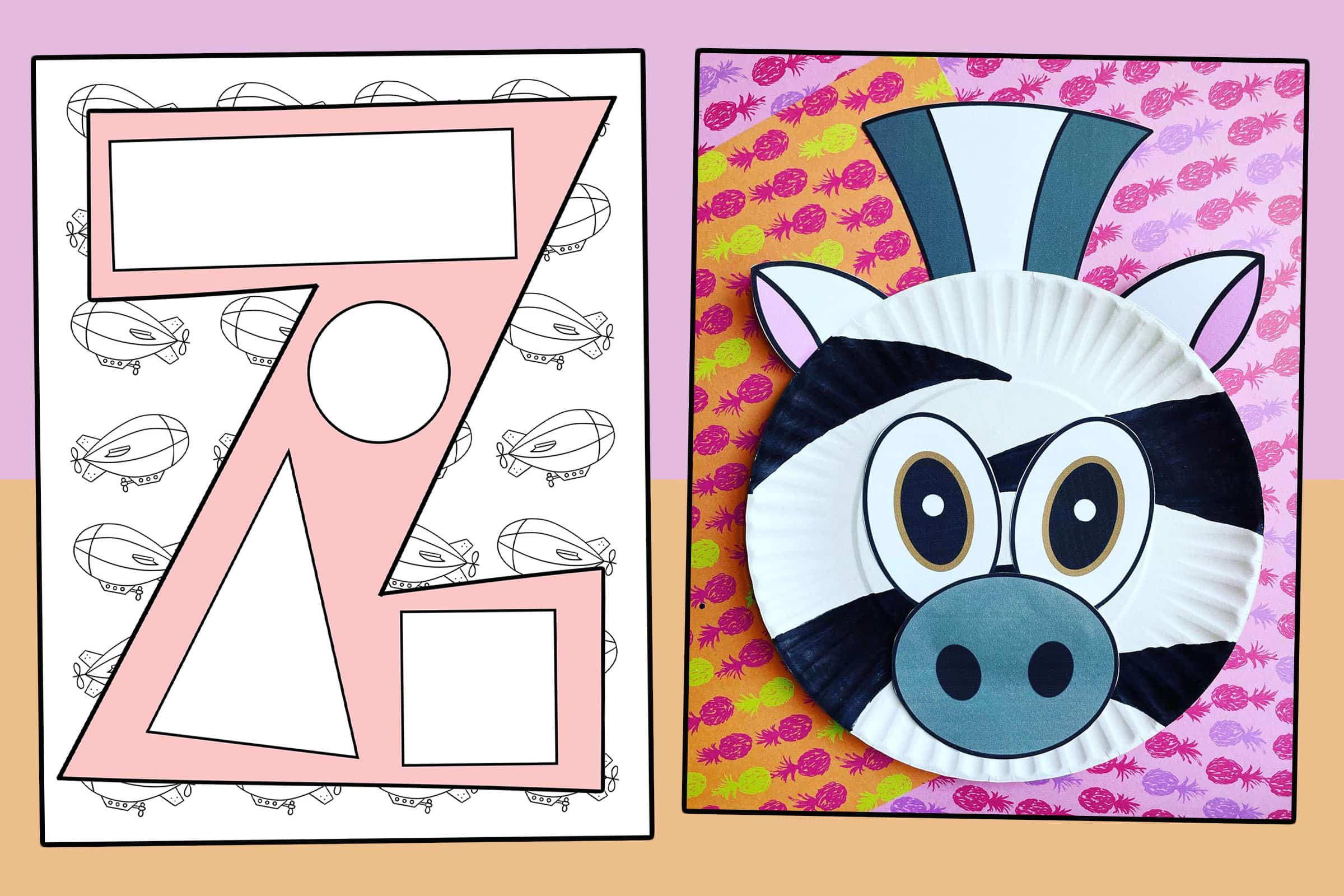 The letter z craft for preschool with free printable cutouts â the hollydog blog