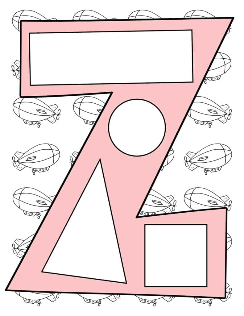 The letter z craft for preschool with free printable cutouts â the hollydog blog