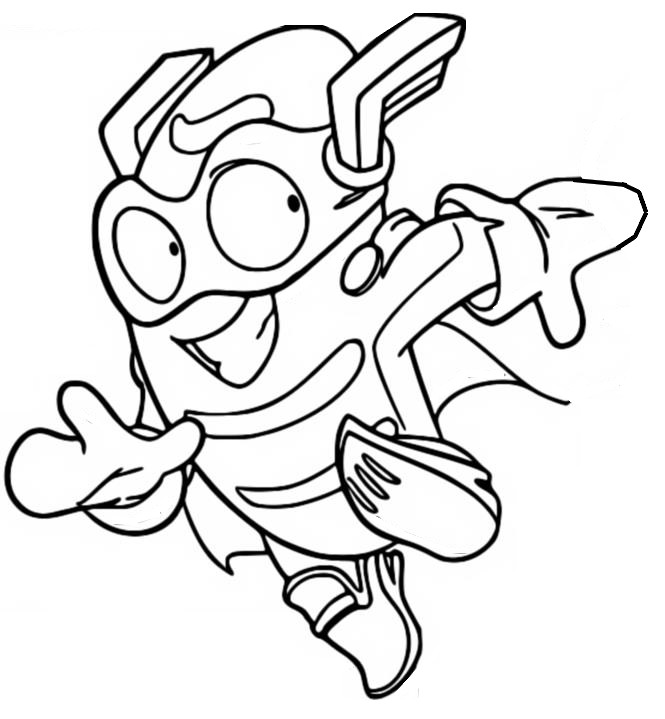Coloring page superthings power machines