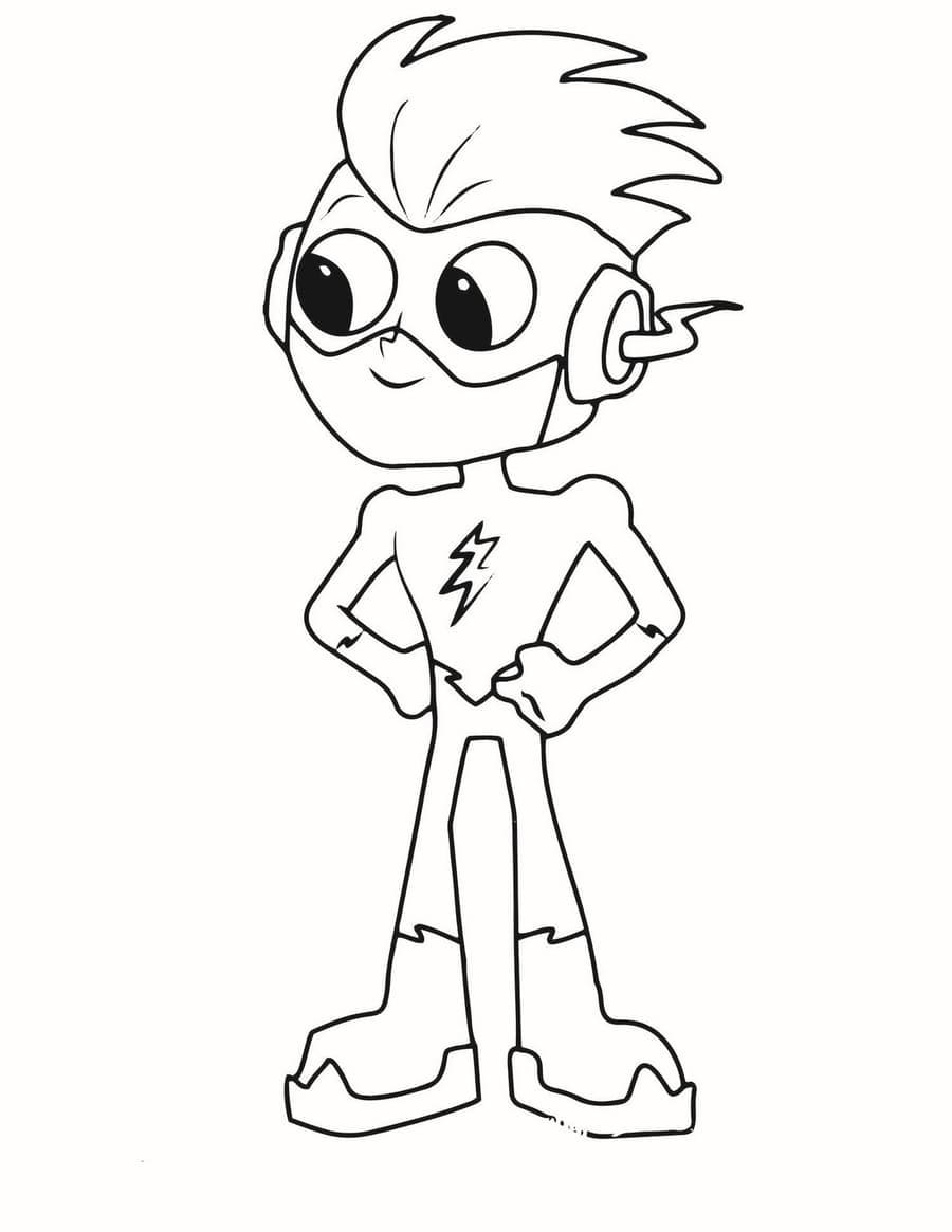 The flash coloring pages