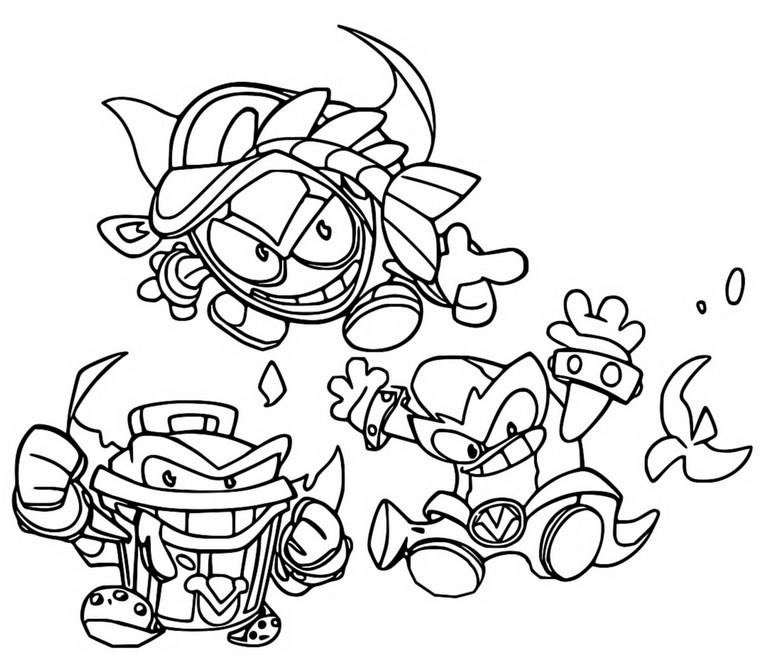 Disegno da colorare superthings kazoom kids