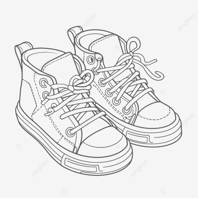 Dibujo de zapatos niãos imprimibl para colorear quema pãgina vector png dibujos dibujo de ala dibujo de zapato dibujo de anillo png y vector para dcargar gratis