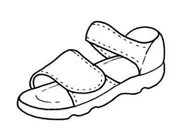 Coloring shoes drawing shoes clipart beach coloring pages