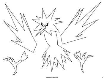 Pokemon arts and crafts activity zapdos edition by santanas stem shop