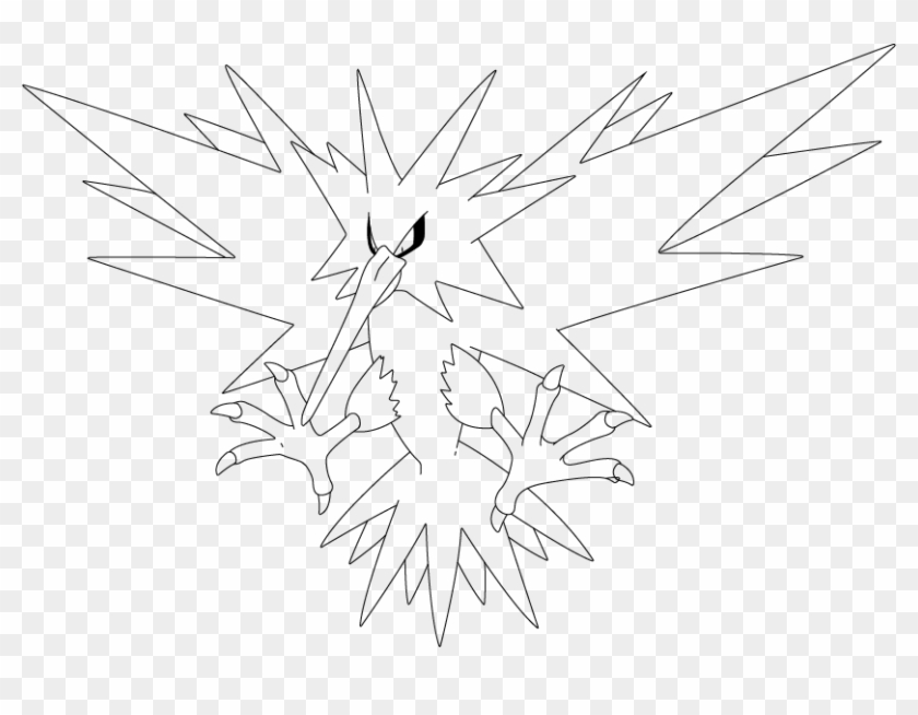Zapdos drawing outlines