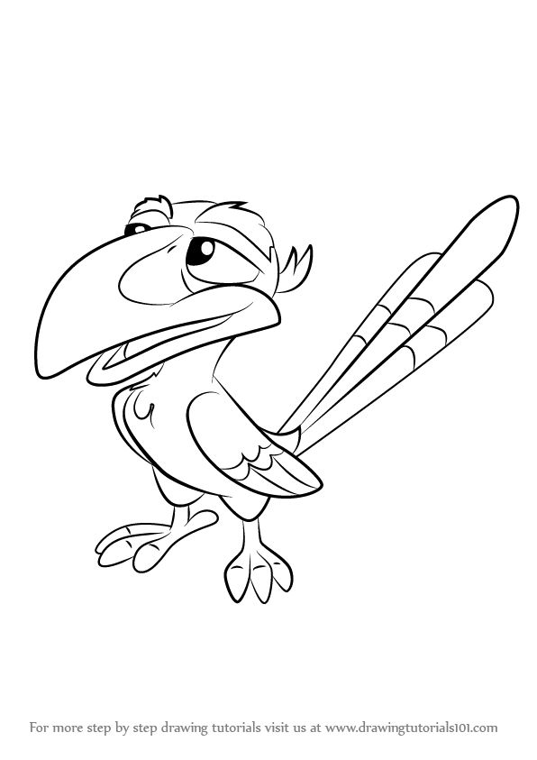 Learn how to draw zazu from the lion guard the lion guard step by step drawing tutorials lion king drawings disney drawings lion coloring pages