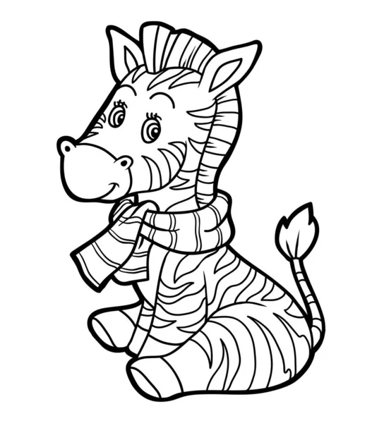 Coloring book coloring page zebra stock vector by ksenyasavva