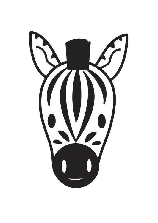 Coloring page zebra head zebra knutselen zebra tekening kleurplaten
