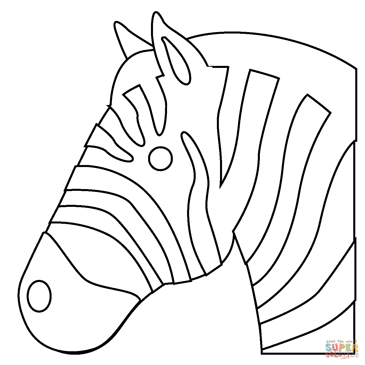 Zebra face emoji coloring page free printable coloring pages