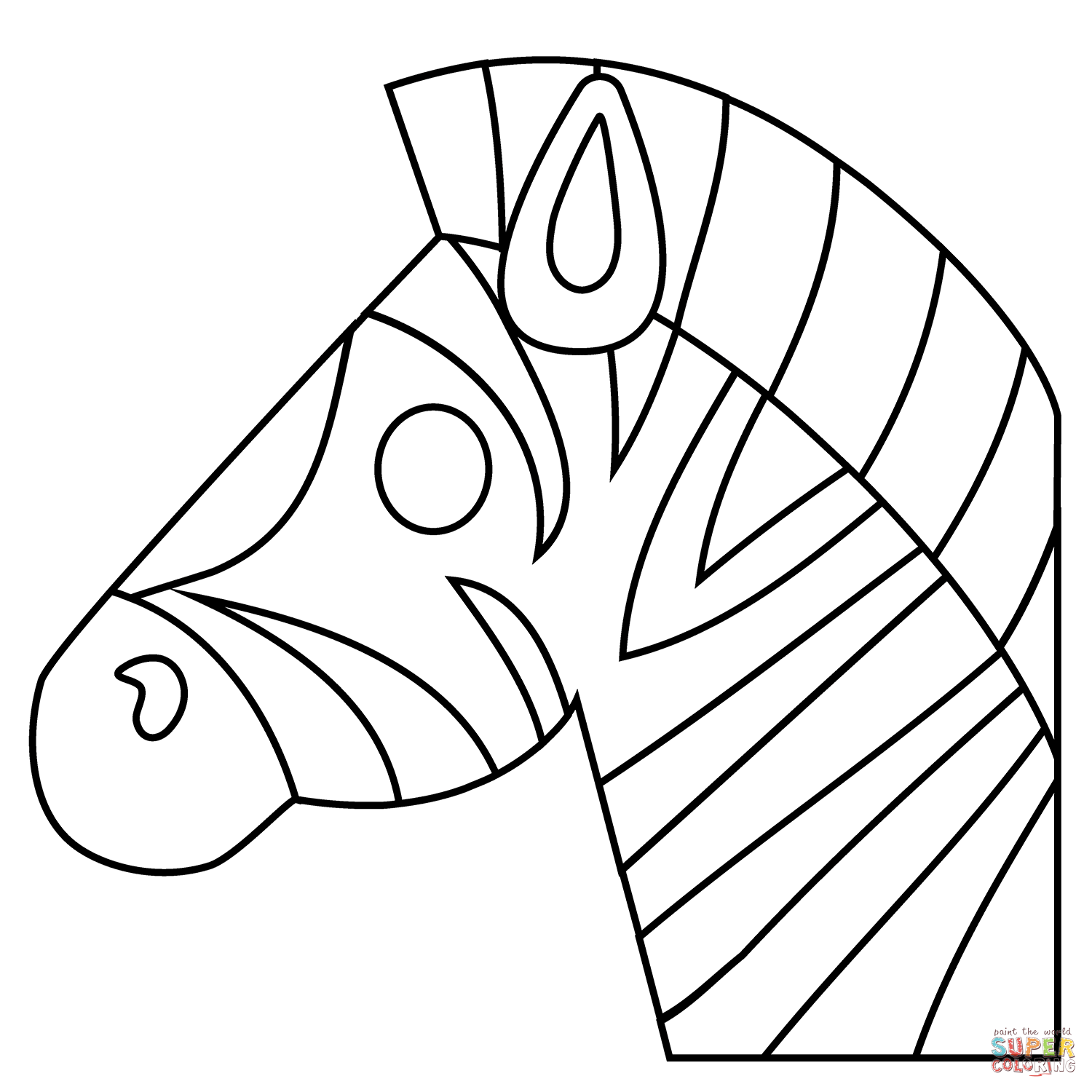 Zebra emoji coloring page free printable coloring pages