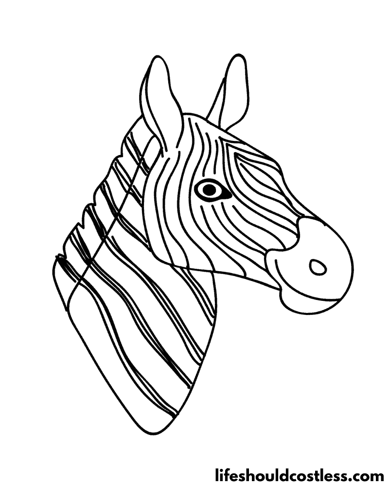 Zebra coloring pages free printable pdf templates