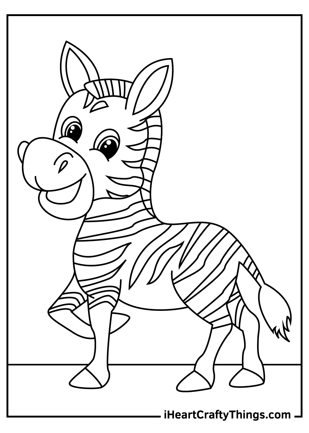 Zebra coloring pages free printables