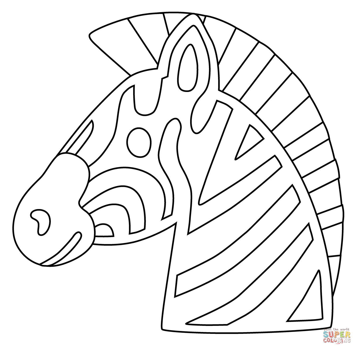 Zebra emoji coloring page free printable coloring pages