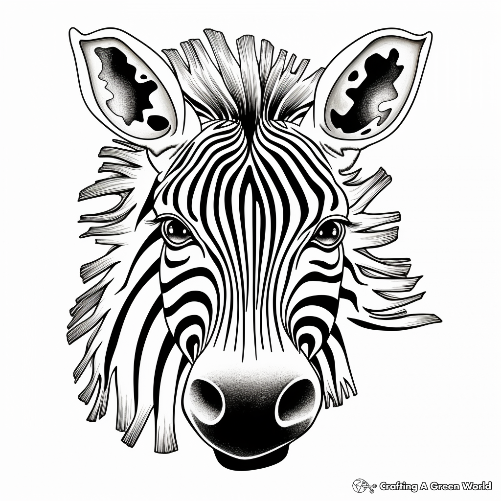 Animal faces coloring pages