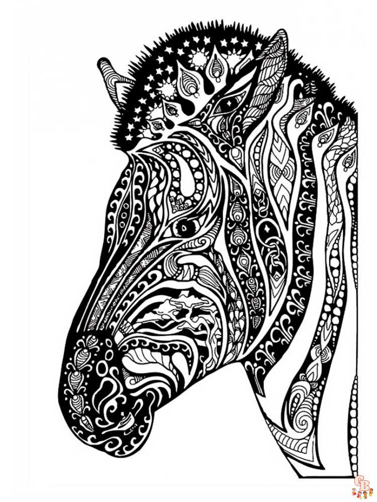 Zebra coloring pages free and printable for kids