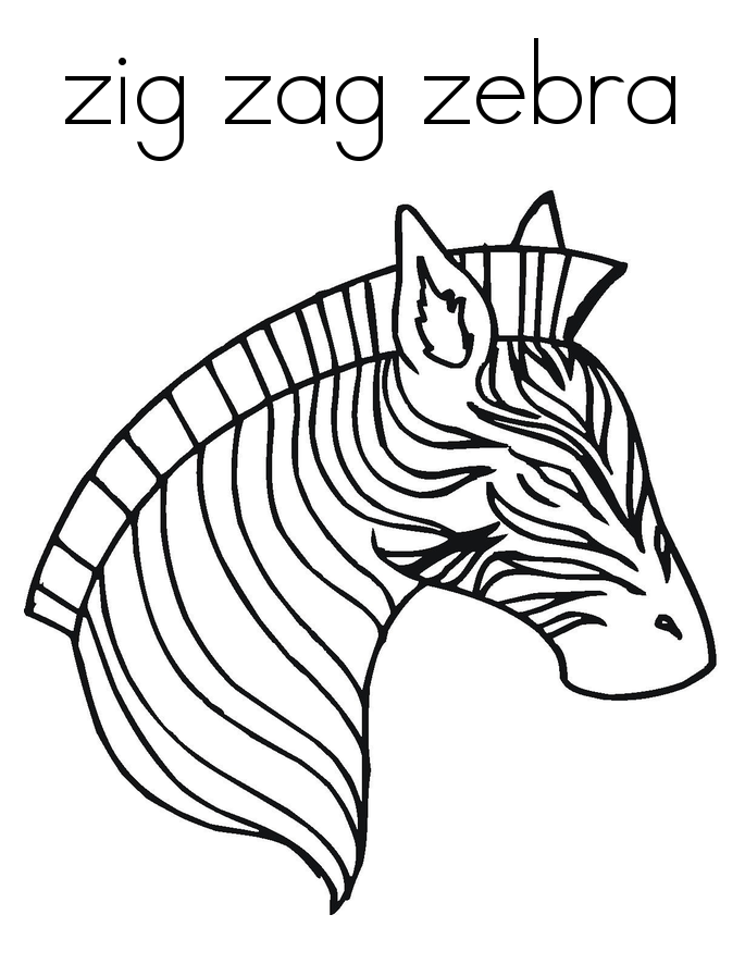 Free printable zebra coloring pages for kids