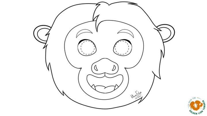 Masks and coloring pages â save the golden lion tamarin