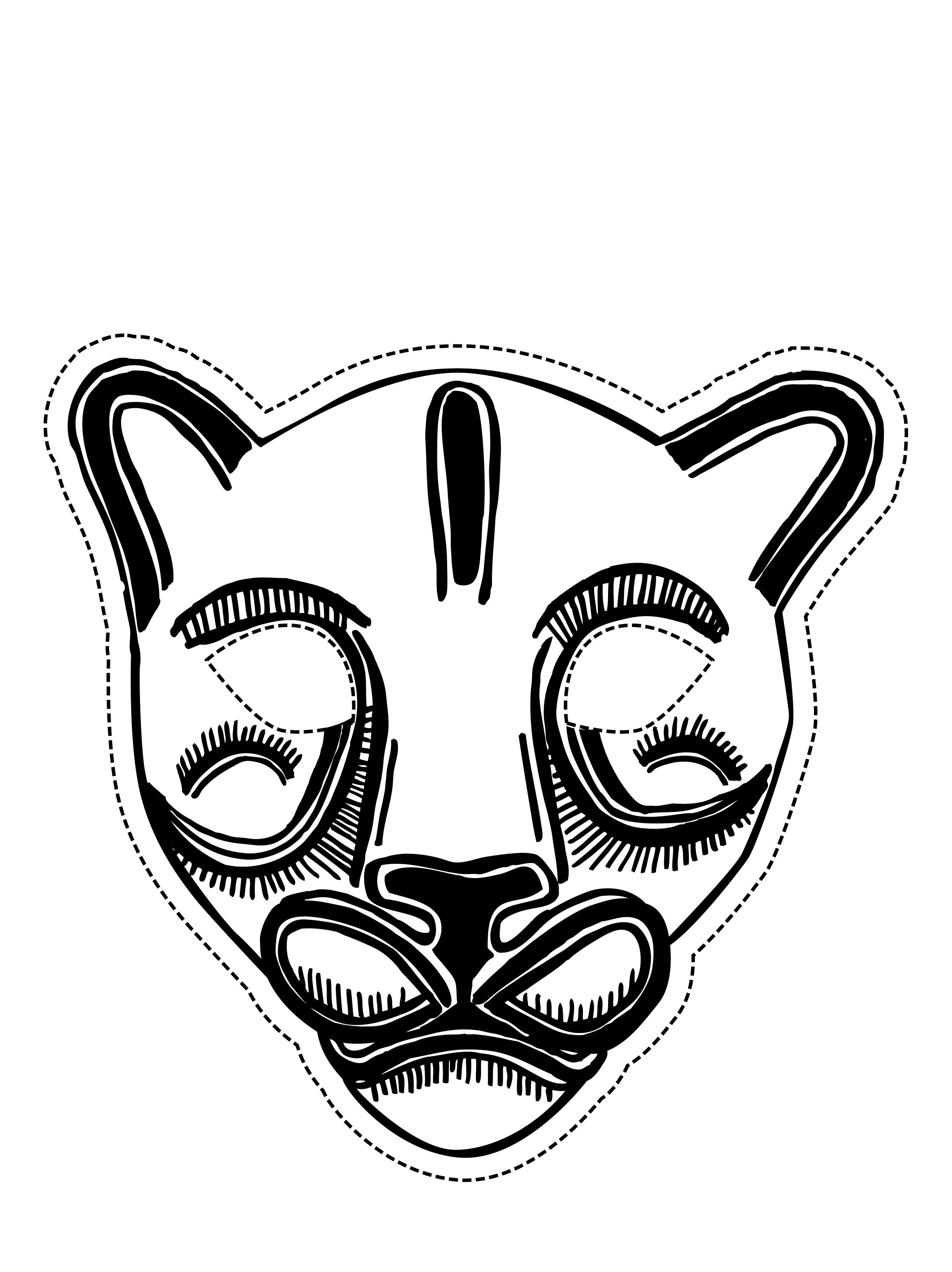 Free printable mask coloring pages for kids